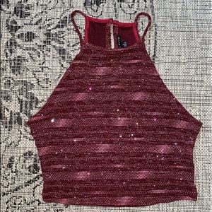 Haute Monde Sparkle Crop Top
